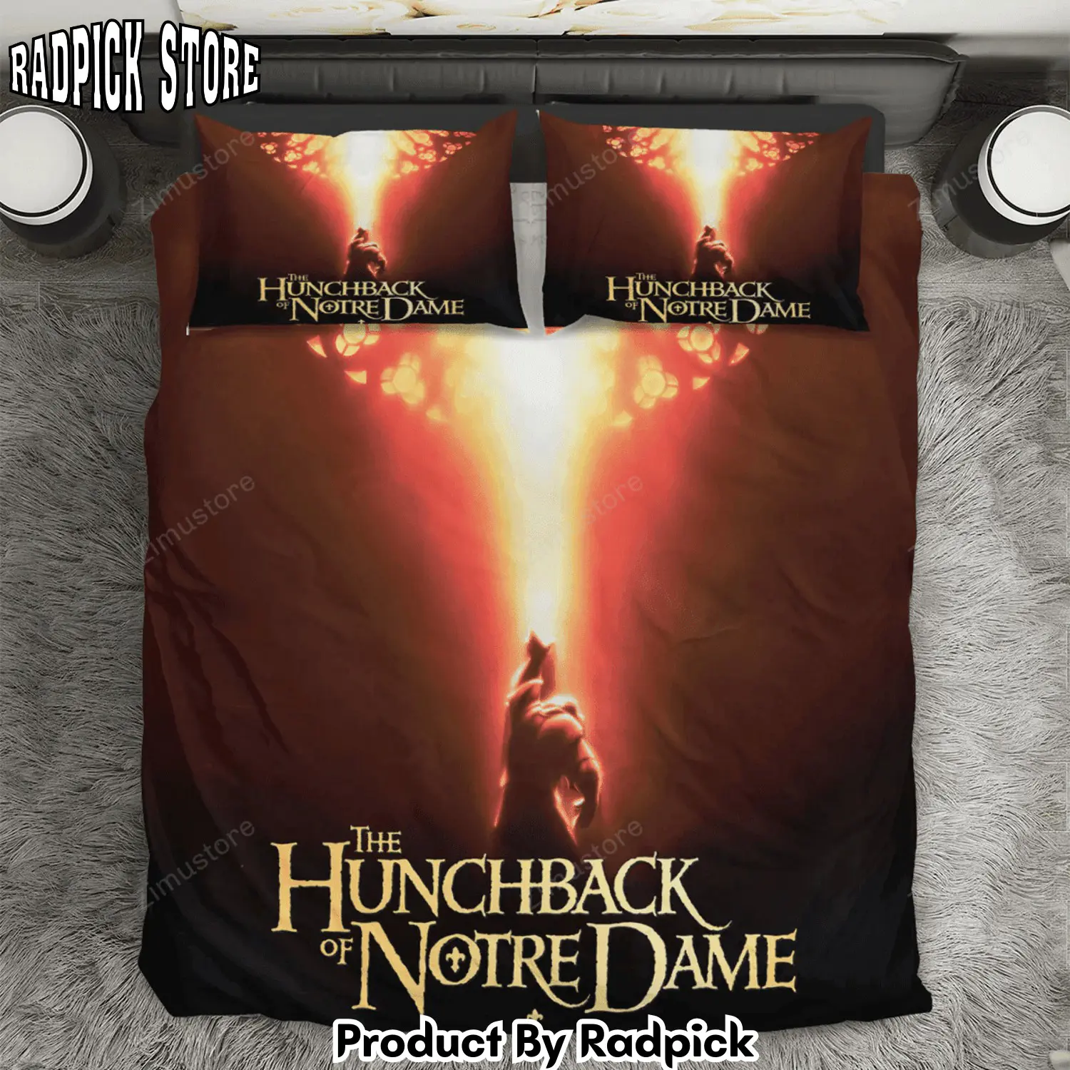 Radpick the hunchback of notre dame poster 10 3pcs 3pcs bedding set duvet cover and pillow cases gift for fan rp3271225